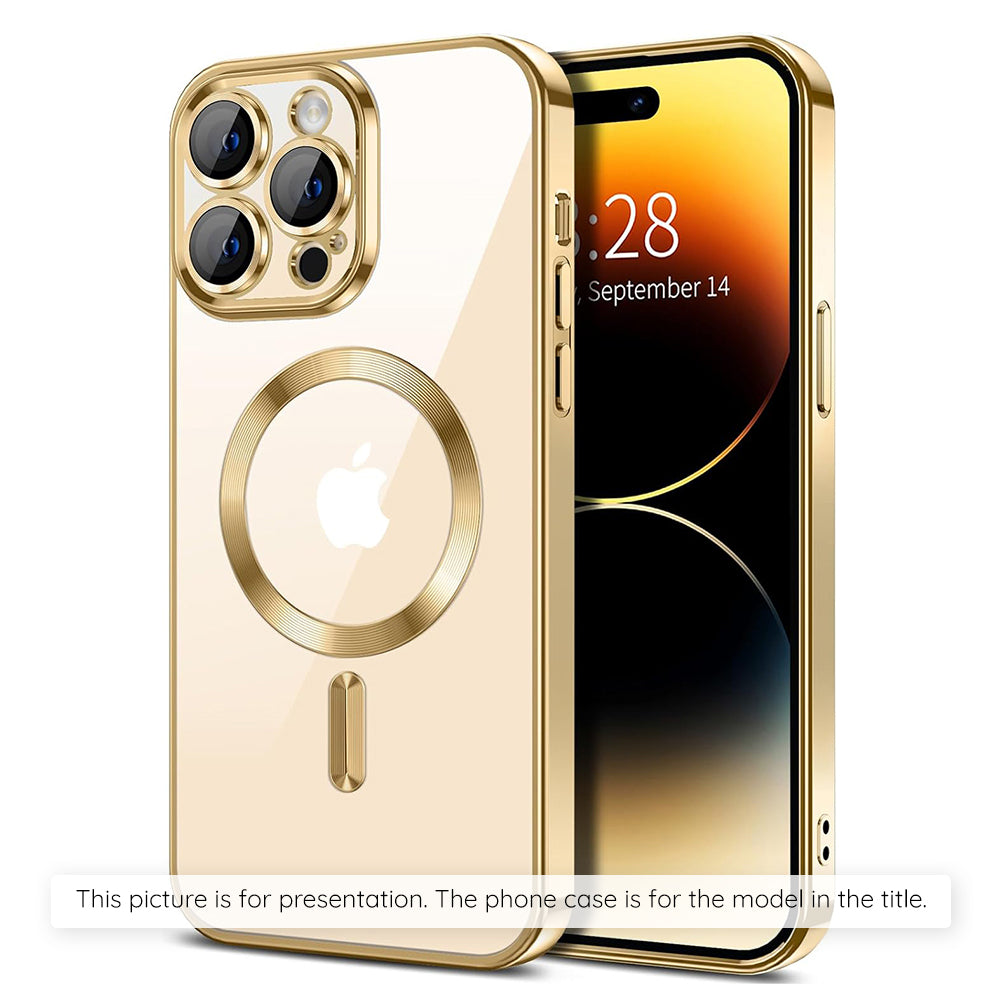 Custodia MagSafe per Xiaomi 17T Pro, Techsuit, Luxury Crystal, Dorata
