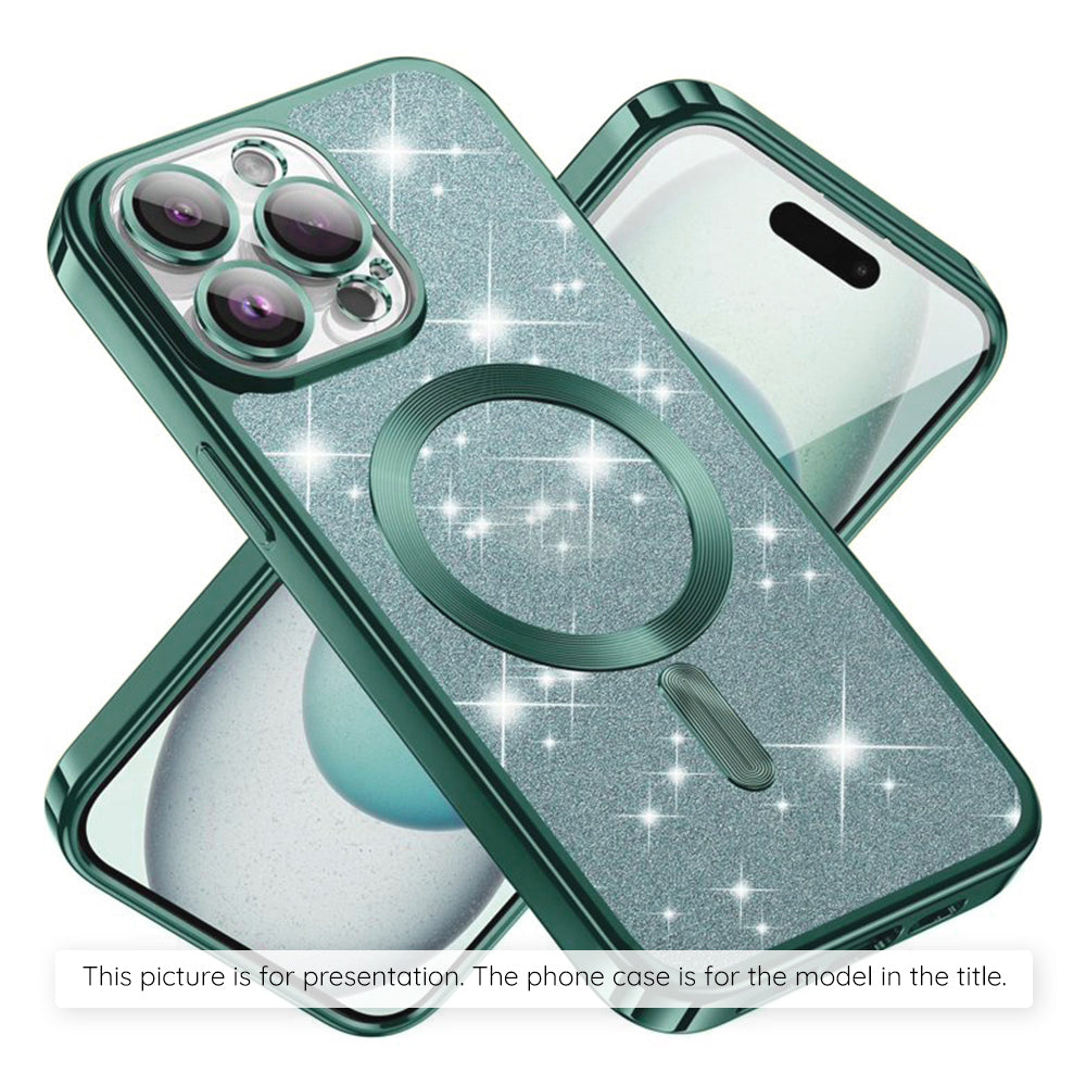 Custodia MagSafe per Xiaomi 17T Pro, Techsuit, Luxury Glitter, Verde Chiaro