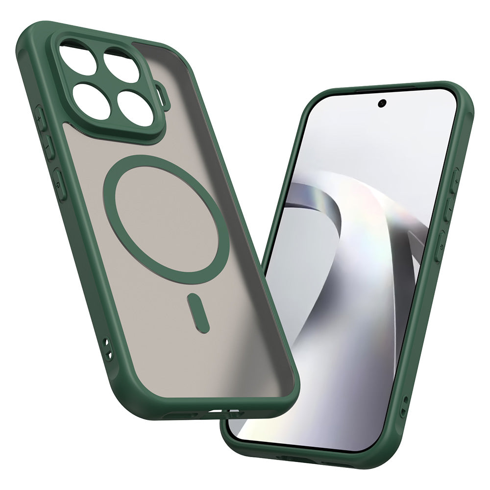 Custodia MagSafe per Xiaomi 17T, Techsuit, HaloFrost II, Verde