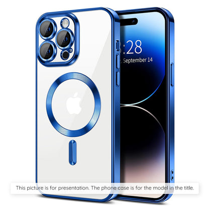 Custodia MagSafe per Xiaomi 17T, Techsuit, Luxury Crystal, Blu Scuro