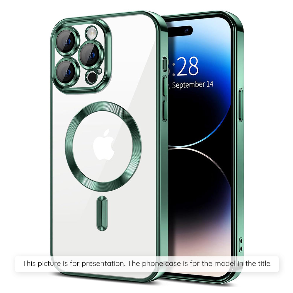 Custodia MagSafe per Xiaomi 17T, Techsuit, Luxury Crystal, Verde Scuro