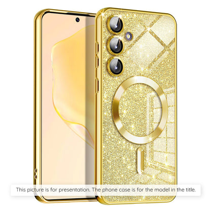 Custodia MagSafe per Xiaomi 17T, Techsuit, Luxury Glitter, Dorata