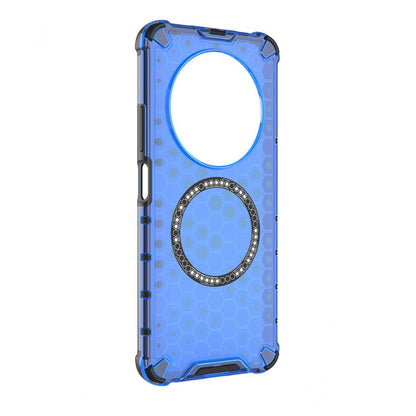 Custodia MagSafe per Xiaomi Poco C75 / Redmi 14C, Techsuit, HoneyComb Shield, Blu