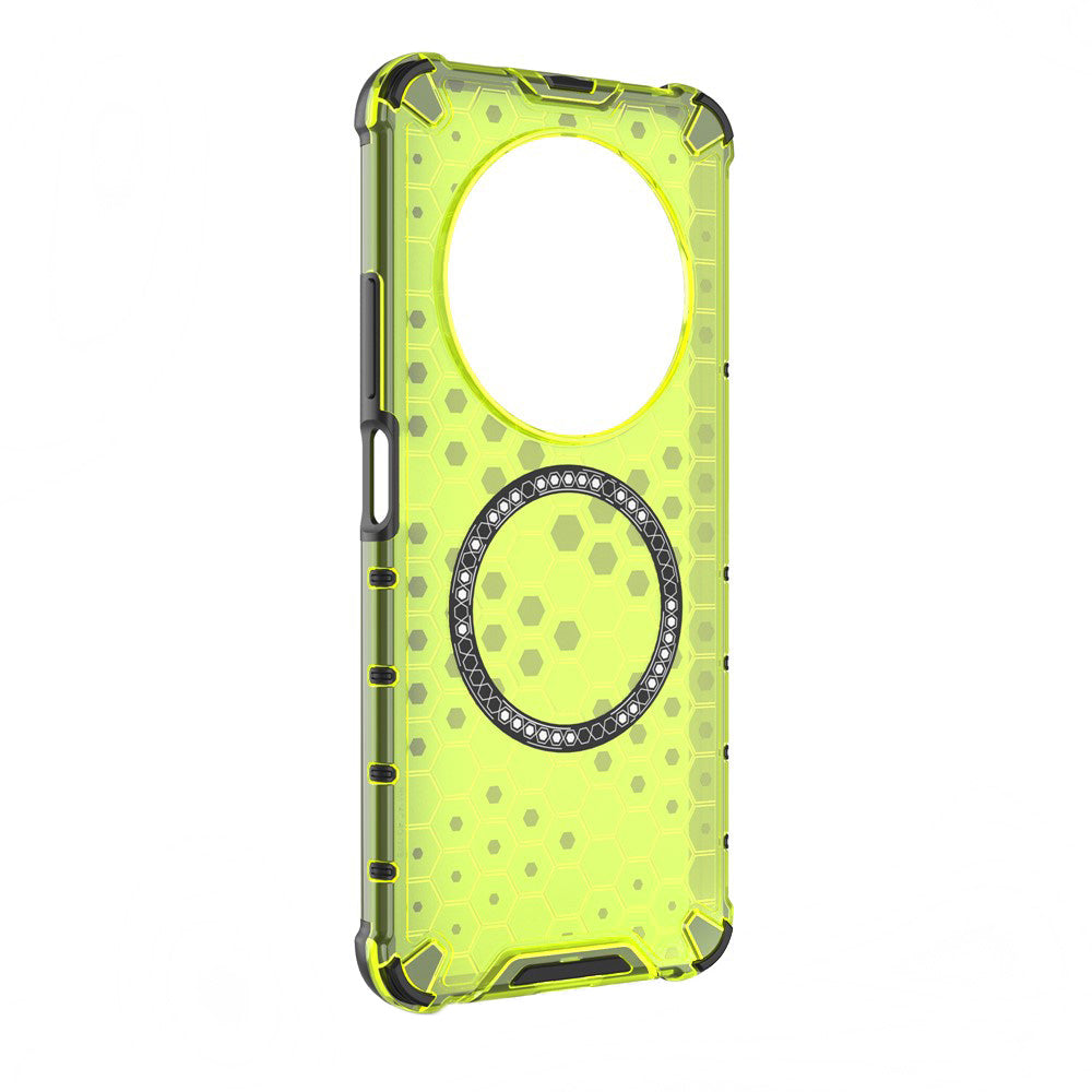 Custodia MagSafe per Xiaomi Poco C75 / Redmi 14C, Techsuit, HoneyComb Shield, Verde
