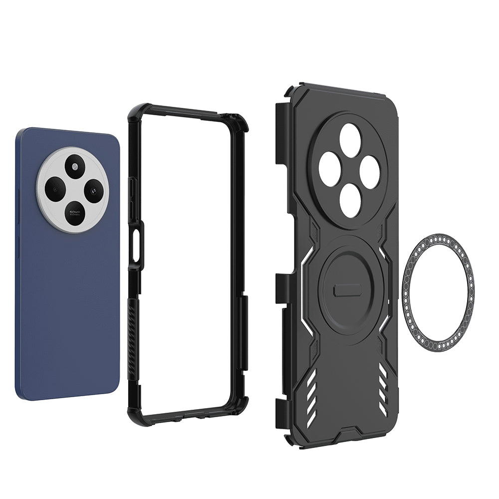 Custodia MagSafe per Xiaomi Poco C75 / Redmi 14C, Techsuit, ArmorMag, Blu