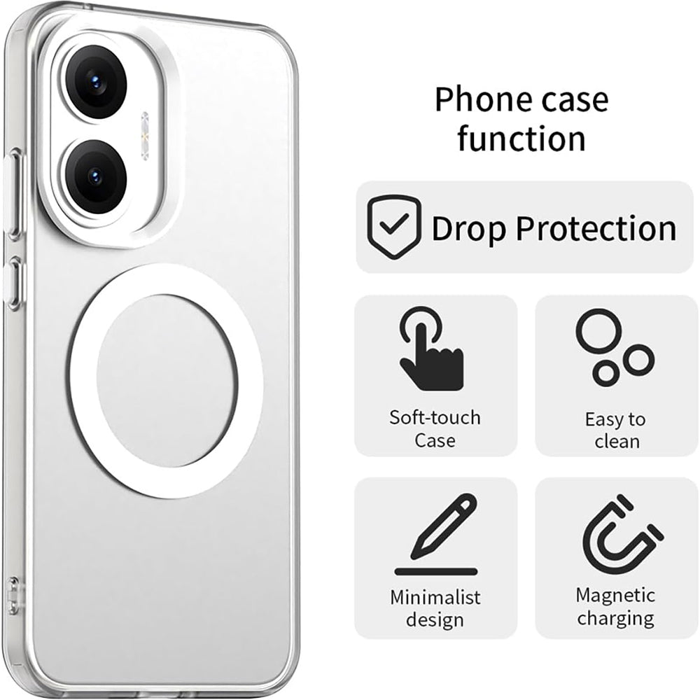 Custodia MagSafe per Xiaomi Poco F7, Techsuit, CandyCase, Bianca