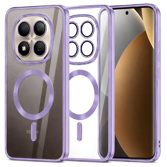 Custodia MagSafe per Xiaomi Poco M8 Pro / Redmi Note 15 Pro+ 5G, Techsuit, Luxury Crystal, Viola Chiaro
