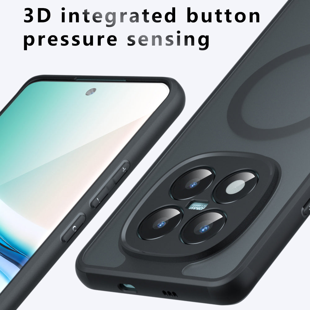 Custodia MagSafe per Xiaomi Poco M8 Pro / Redmi Note 15 Pro+ 5G, Techsuit, PureFrost, Nera Satinata
