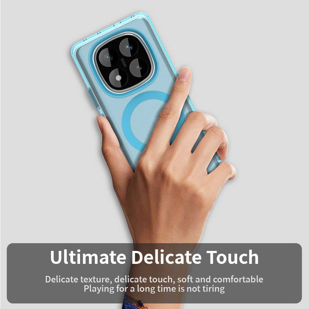 Custodia MagSafe per Xiaomi Poco X7 / Redmi Note 14 Pro 5G, Techsuit, CandyCase, Blu