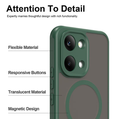 Custodia MagSafe per Xiaomi Poco X8 Pro Max, Techsuit, HaloFrost II, Verde