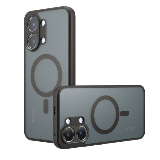 Custodia MagSafe per Xiaomi Poco X8 Pro Max, Techsuit, PureFrost, Nero Satinato