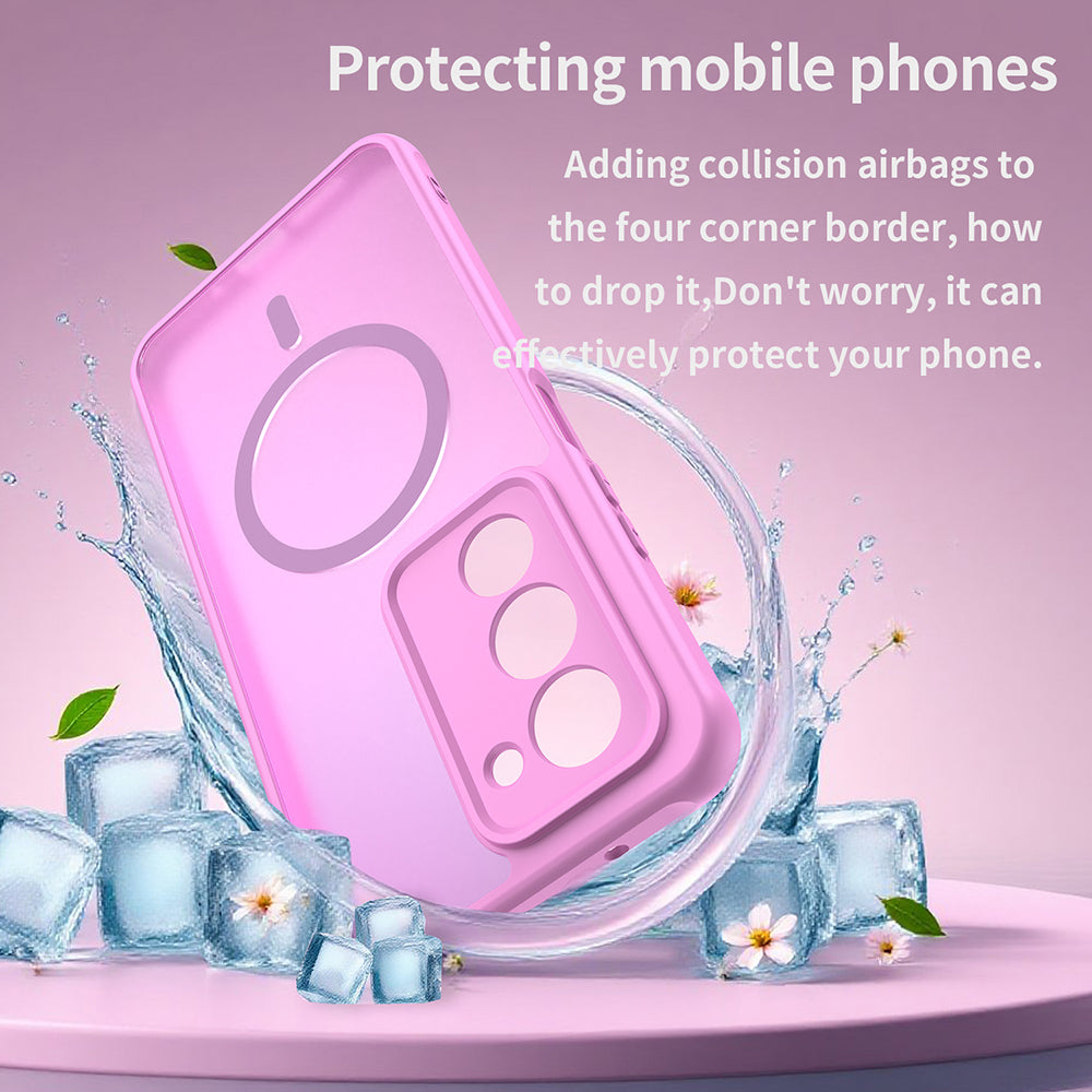 Custodia MagSafe per Xiaomi Redmi 15 5G / 15 4G, Techsuit, HaloFrost II, Rosa