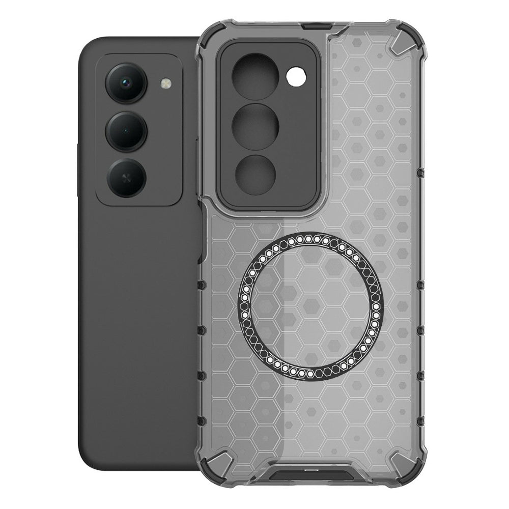 Custodia MagSafe per Xiaomi Redmi 15 5G / 15 4G, Techsuit, HoneyComb Shield, Nera