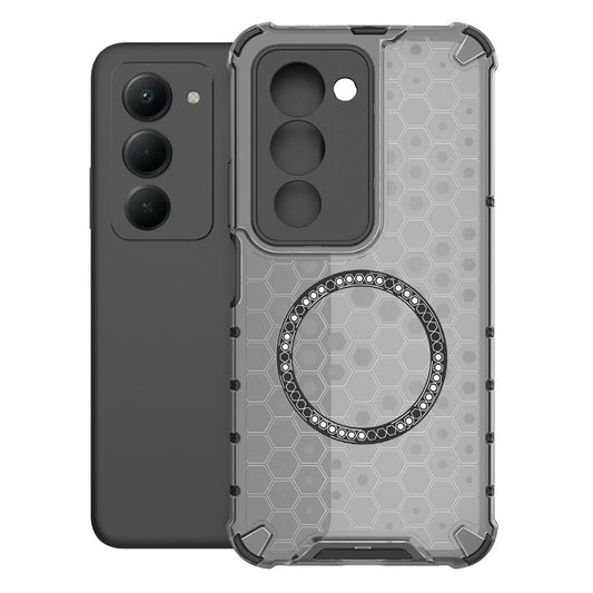 Custodia MagSafe per Xiaomi Redmi 15 5G / 15 4G, Techsuit, HoneyComb Shield, Nera