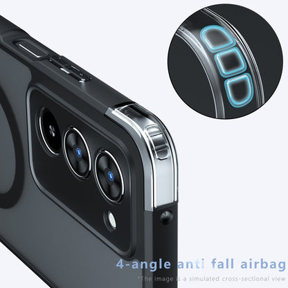 Custodia MagSafe per Xiaomi Redmi 15 5G / 15 4G, Techsuit, PureFrost, Nera Satinata