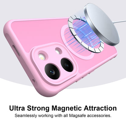 Custodia MagSafe per Xiaomi Redmi 17 5G / 17 4G, Techsuit, HaloFrost II, Rosa