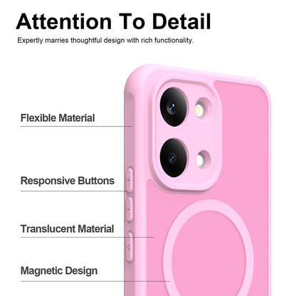 Custodia MagSafe per Xiaomi Redmi 17 5G / 17 4G, Techsuit, HaloFrost II, Rosa