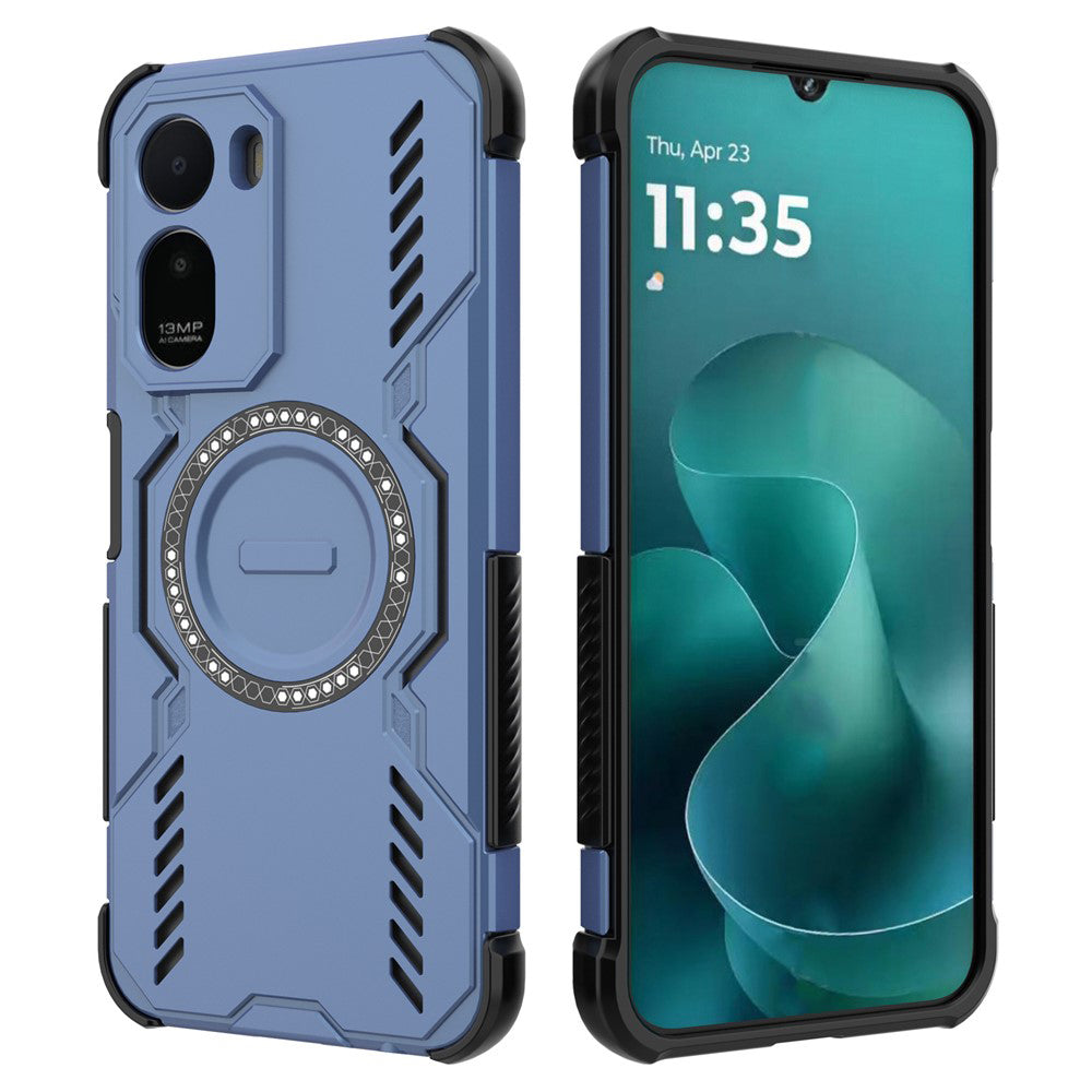 Custodia MagSafe per Xiaomi Redmi A7 Pro 4G, Techsuit, ArmorMag, Blu