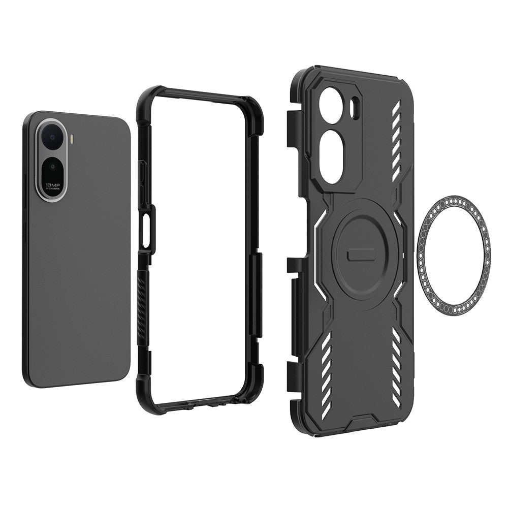 Custodia MagSafe per Xiaomi Redmi A7 Pro 4G, Techsuit, ArmorMag, Blu