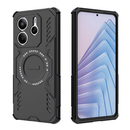 Custodia MagSafe per Xiaomi Redmi Note 14 5G, Techsuit, ArmorMag, Nera