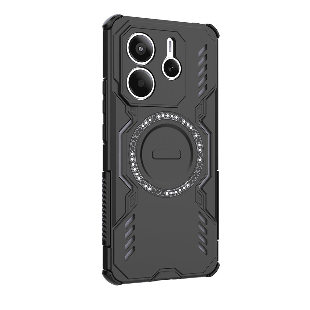 Custodia MagSafe per Xiaomi Redmi Note 14 5G, Techsuit, ArmorMag, Nera