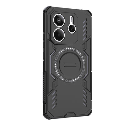 Custodia MagSafe per Xiaomi Redmi Note 14 5G, Techsuit, ArmorMag, Nera