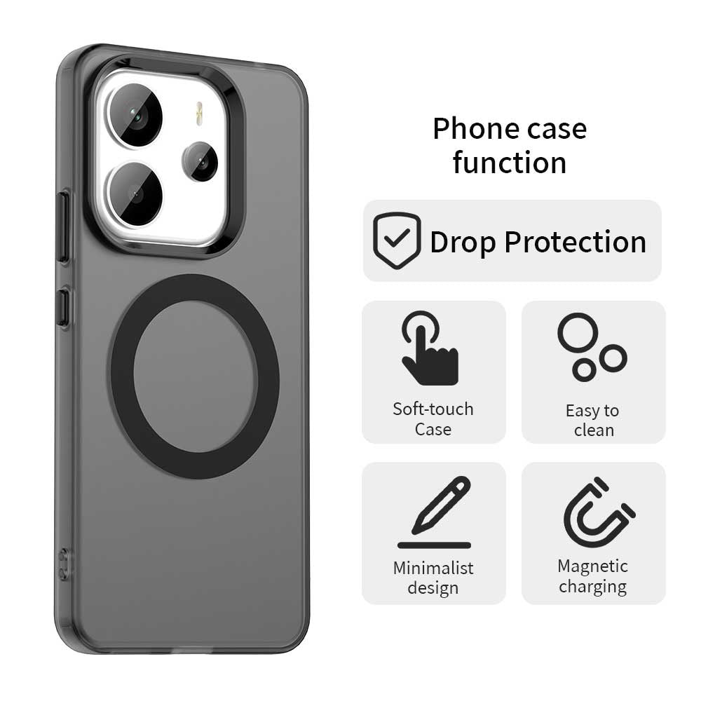 Custodia MagSafe per Xiaomi Redmi Note 14 5G, Techsuit, CandyCase, Nera