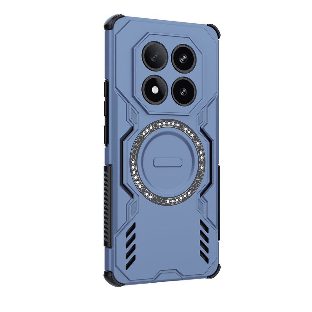 Custodia MagSafe per Xiaomi Redmi Note 14 Pro 4G, Techsuit, ArmorMag, Blu