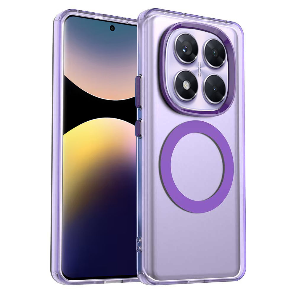 Custodia MagSafe per Xiaomi Redmi Note 14 Pro 4G, Techsuit, CandyCase, Viola
