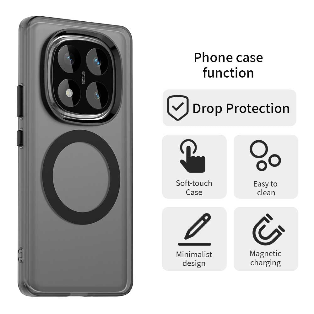 Custodia MagSafe per Xiaomi Redmi Note 14 Pro 4G, Techsuit, CandyCase, Nera