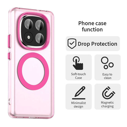 Custodia MagSafe per Xiaomi Redmi Note 14 Pro+ 5G, Techsuit, CandyCase, Rosa