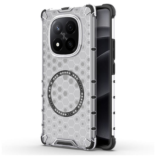 Custodia MagSafe per Xiaomi Redmi Note 14 Pro+ 5G, Techsuit, HoneyComb Shield, Bianca