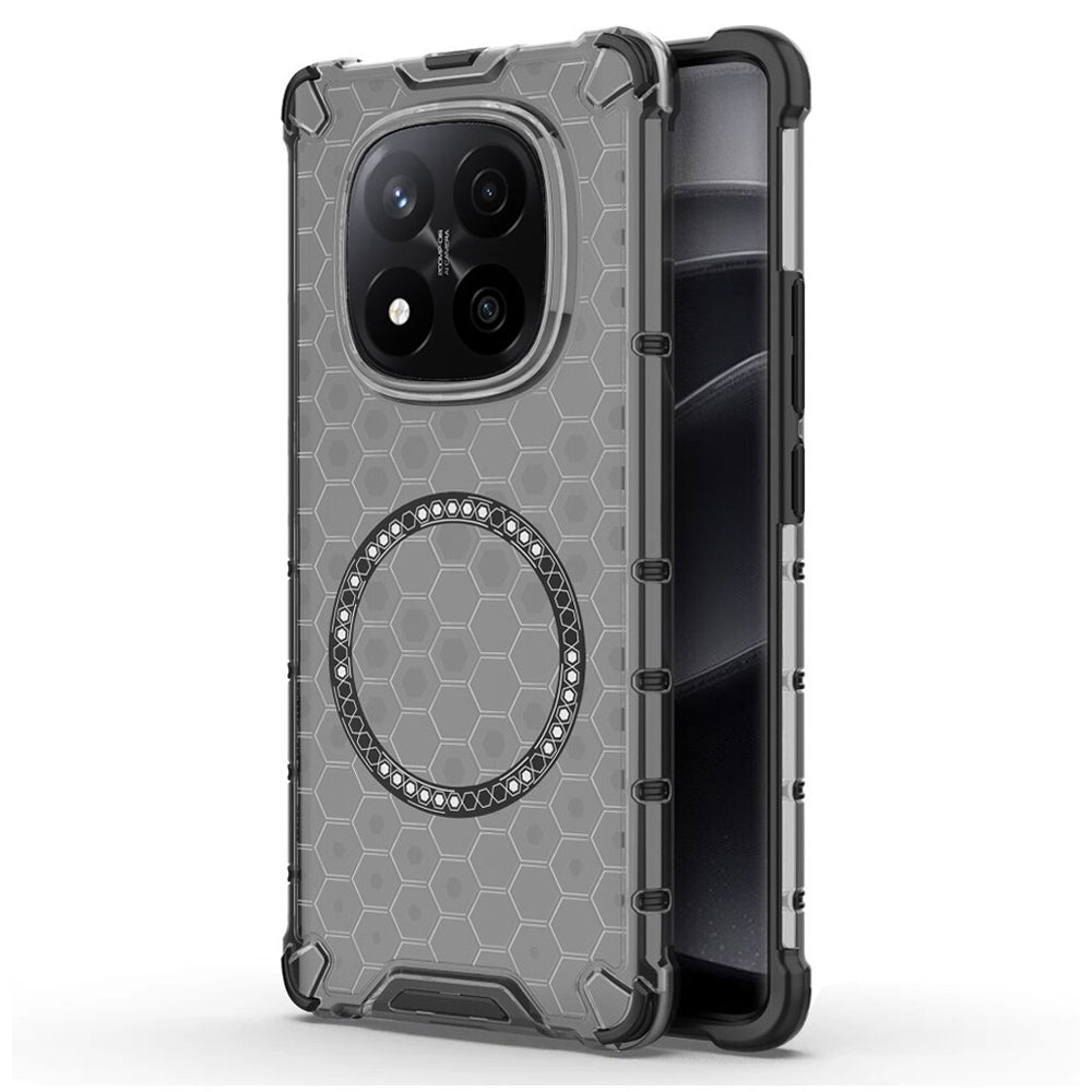 Custodia MagSafe per Xiaomi Redmi Note 14 Pro+ 5G, Techsuit, HoneyComb Shield, Nera