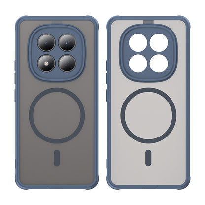 Custodia MagSafe per Xiaomi Redmi Note 15 Pro 4G, Techsuit, HaloFrost II, Blu Navy