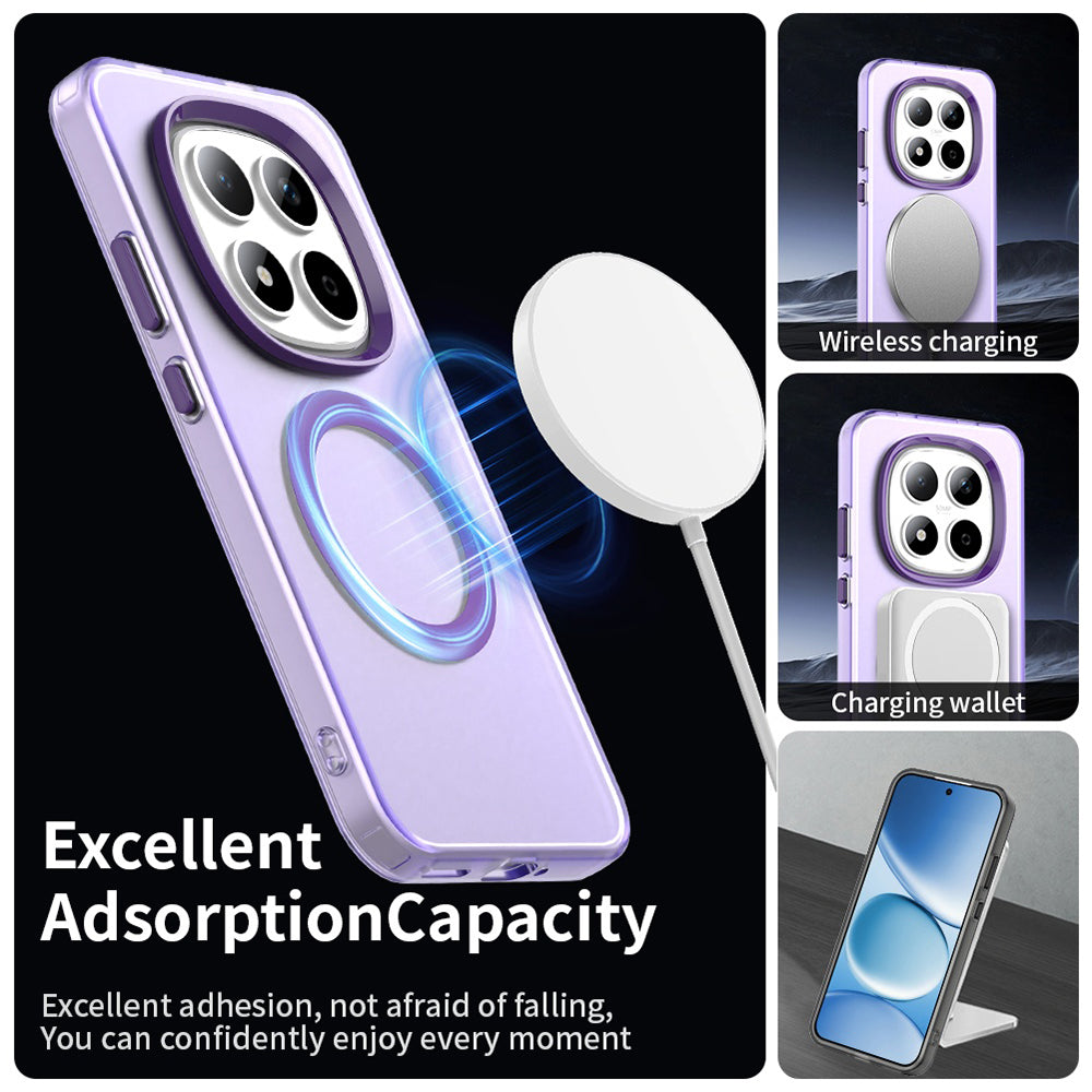 Custodia MagSafe per Xiaomi Redmi Note 15 Pro 5G, Techsuit, CandyCase, Viola