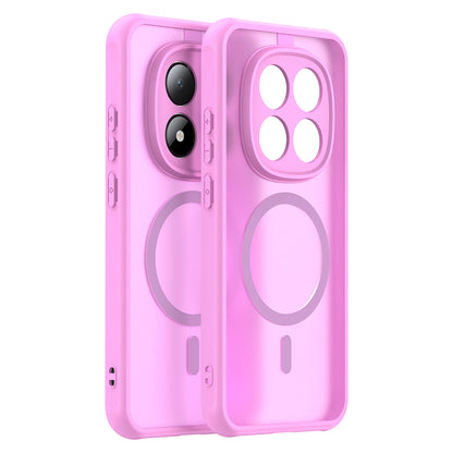 Custodia MagSafe per Xiaomi Redmi Note 15 Pro 5G, Techsuit, HaloFrost II, Rosa