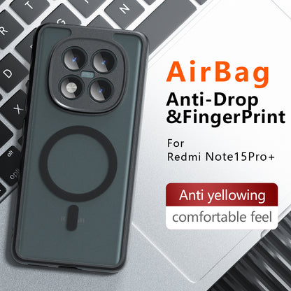 Custodia MagSafe per Xiaomi Redmi Note 15 Pro 5G, Techsuit, PureFrost, Nera Satinata