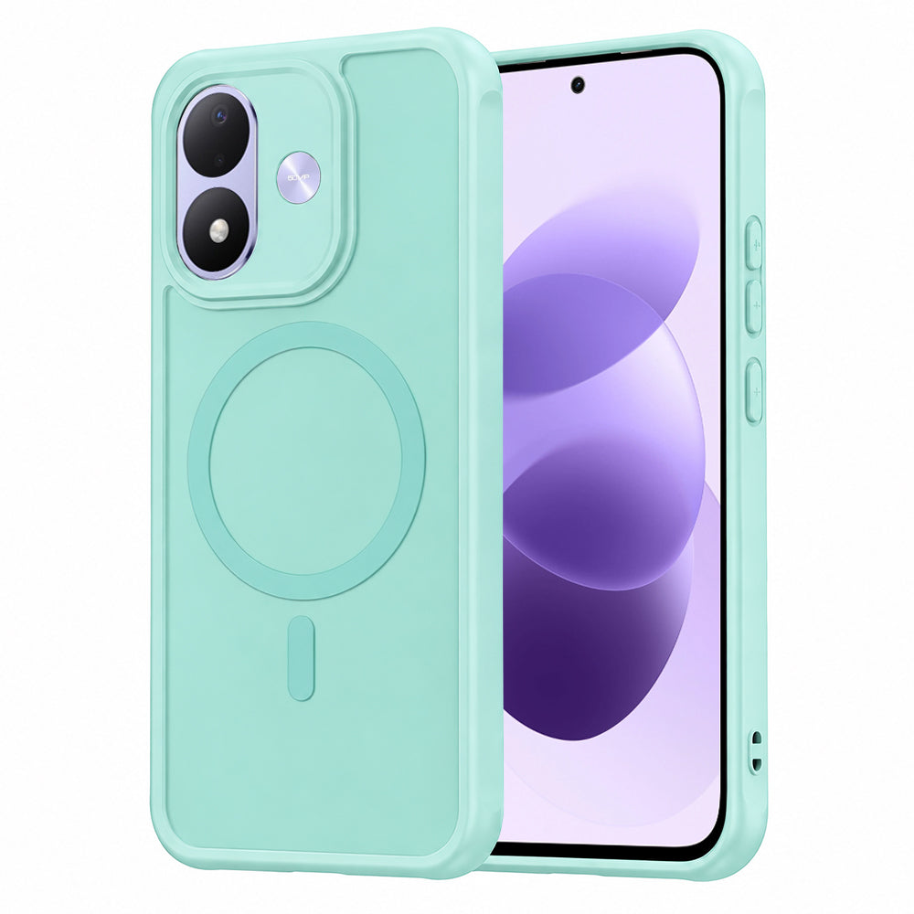 Custodia MagSafe per Xiaomi Redmi Note 17 4G / Note 17 5G, Techsuit, HaloFrost II, Verde Chiaro