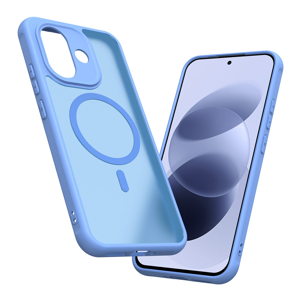 Cover MagSafe per Xiaomi Redmi Note 17 Pro, Techsuit, HaloFrost II, blu