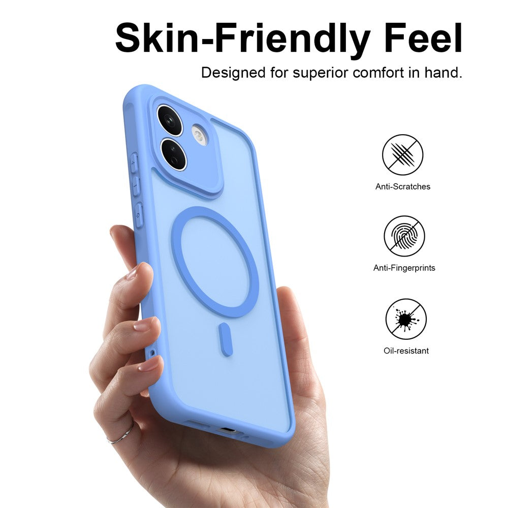 Cover MagSafe per Xiaomi Redmi Note 17 Pro, Techsuit, HaloFrost II, blu