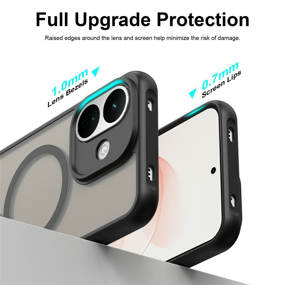 Custodia MagSafe per Xiaomi Redmi Note 17 Pro, Techsuit, HaloFrost II, nera