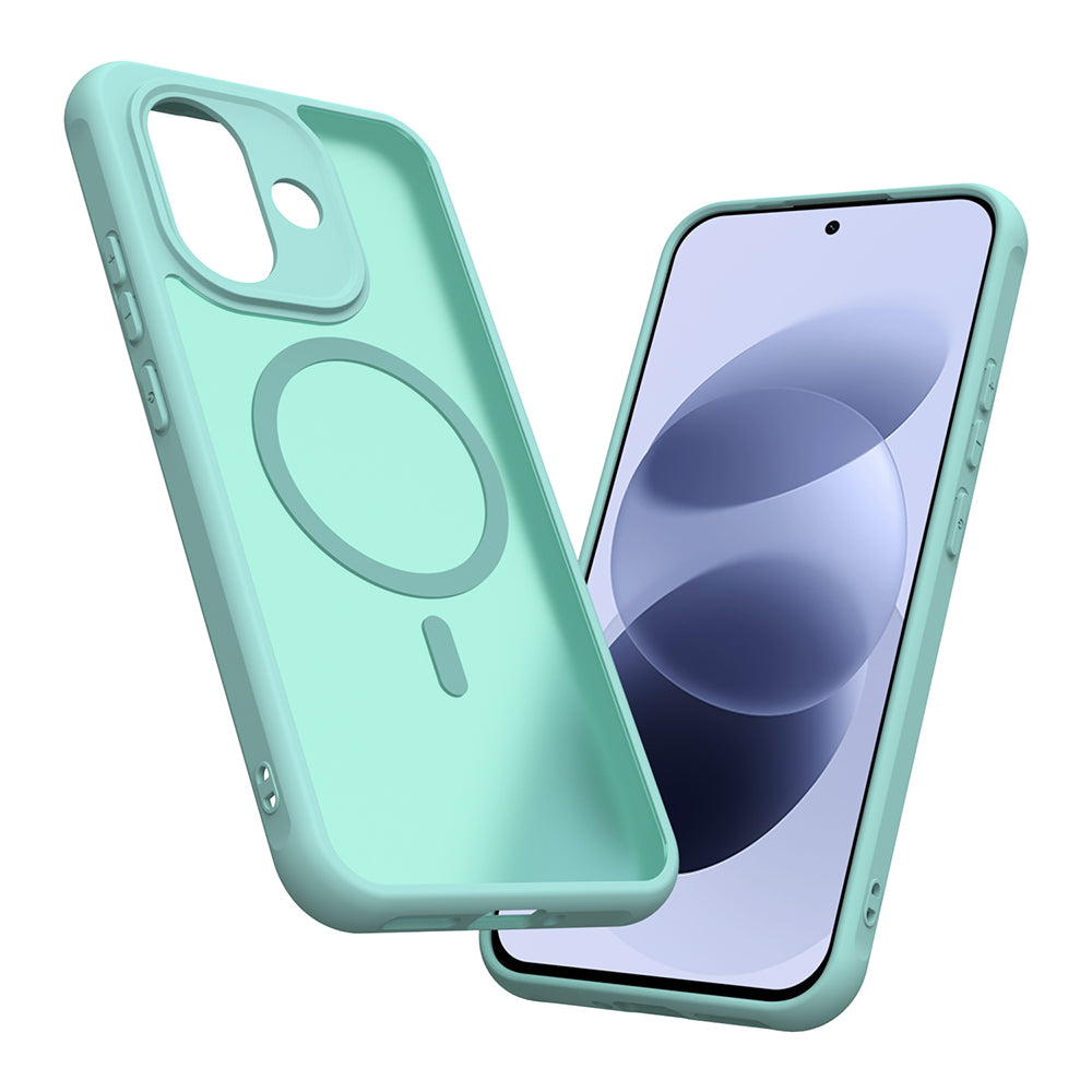 Custodia MagSafe per Xiaomi Redmi Note 17 Pro, Techsuit, HaloFrost II, Verde Chiaro