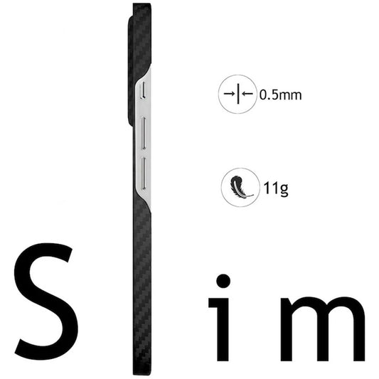 Custodia MagSafe per Apple iPhone 17 Pro, Techsuit Fibra di Aramide, Nera