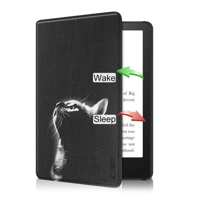 Custodia per Amazon Kindle Paperwhite da 6 pollici, Tech-Protect, SmartCase Cat, nero