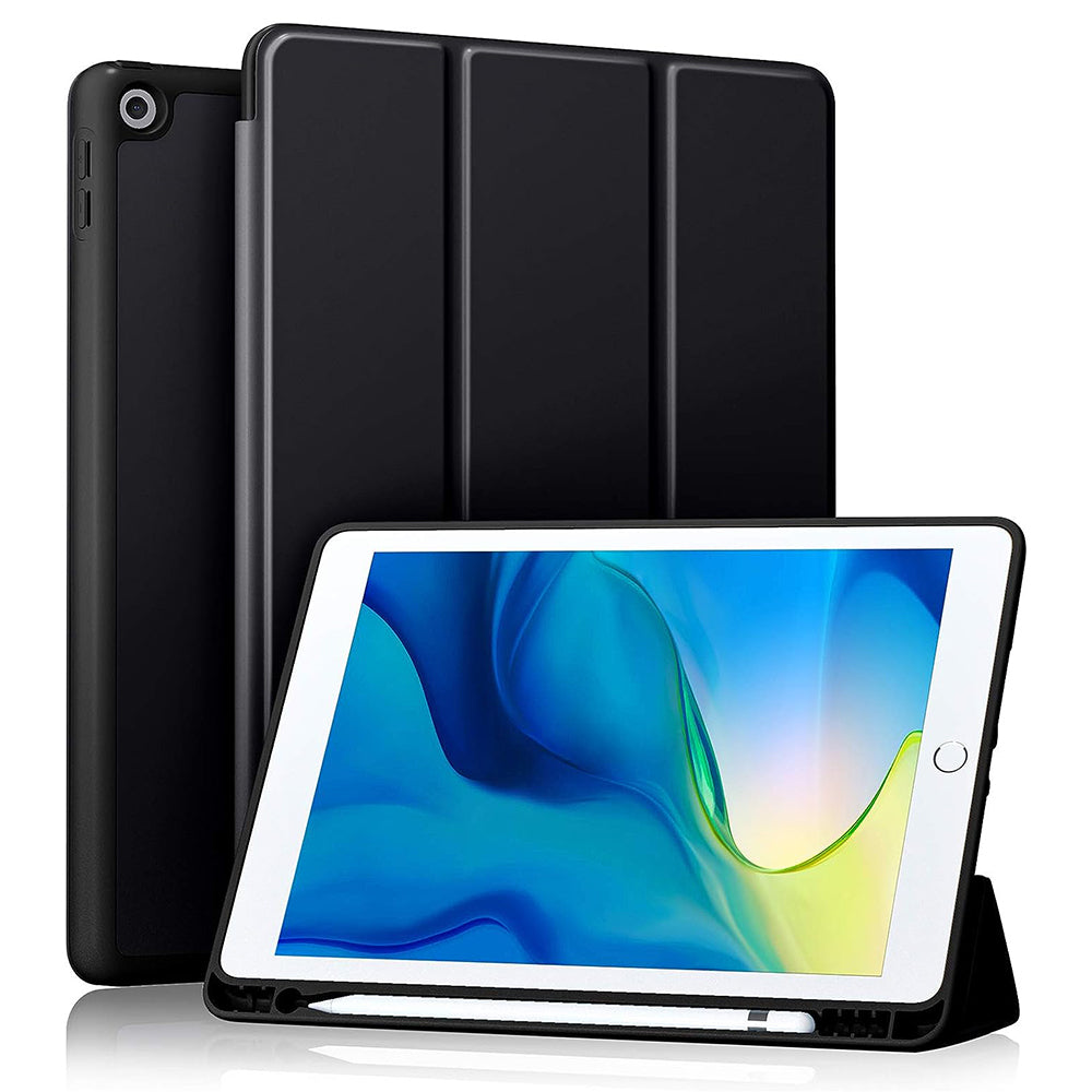 Custodia per Apple iPad 10.2 (2021) / 10.2 (2020) / 10.2 (2019), Techsuit, Flex Trifold, Nera