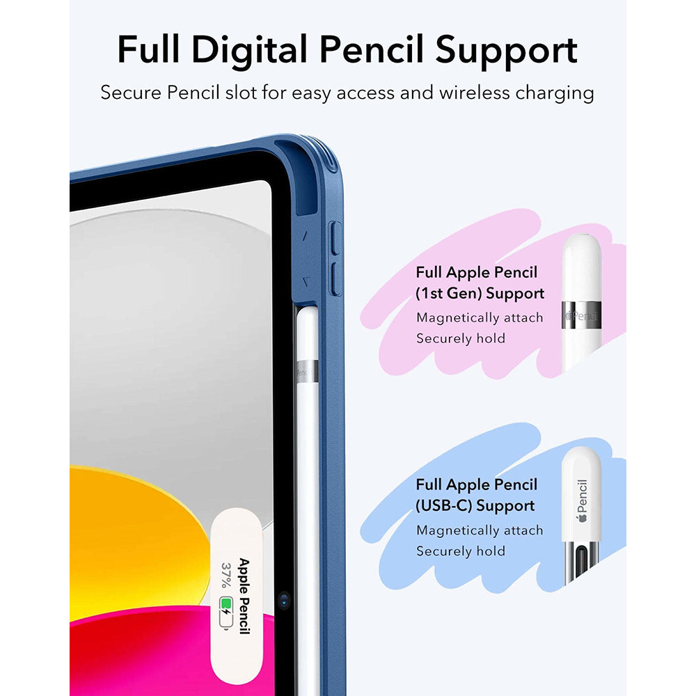 Custodia per Apple iPad (2025) / (2022), ESR, Flip Hybrid, Blu