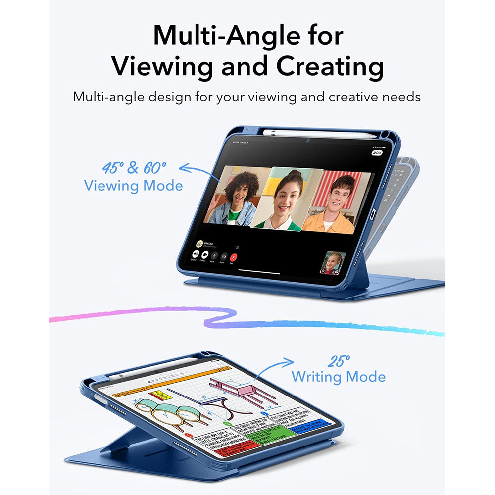 Custodia per Apple iPad (2025) / (2022), ESR, Flip Hybrid, Blu