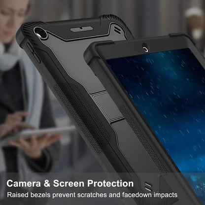 Custodia per Apple iPad 9.7 (2018) / 9.7 (2017), Techsuit, Rugged TabShell, Nera