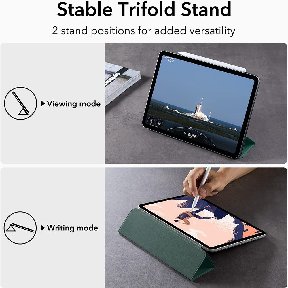 Custodia per Apple iPad Air 11 (2024) / Air (2022) / Air (2020) / Pro 11 (2018), ESR, Rebound, Verde Satinato