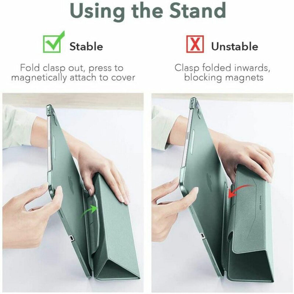 Custodia per Apple iPad Air 11 (2025) / Air 11 (2024) / Air (2022) / Air (2020), ESR, Ascend Trifold, Verde Satinato